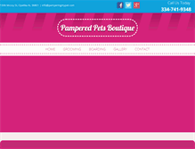 Tablet Screenshot of pamperingmypet.com